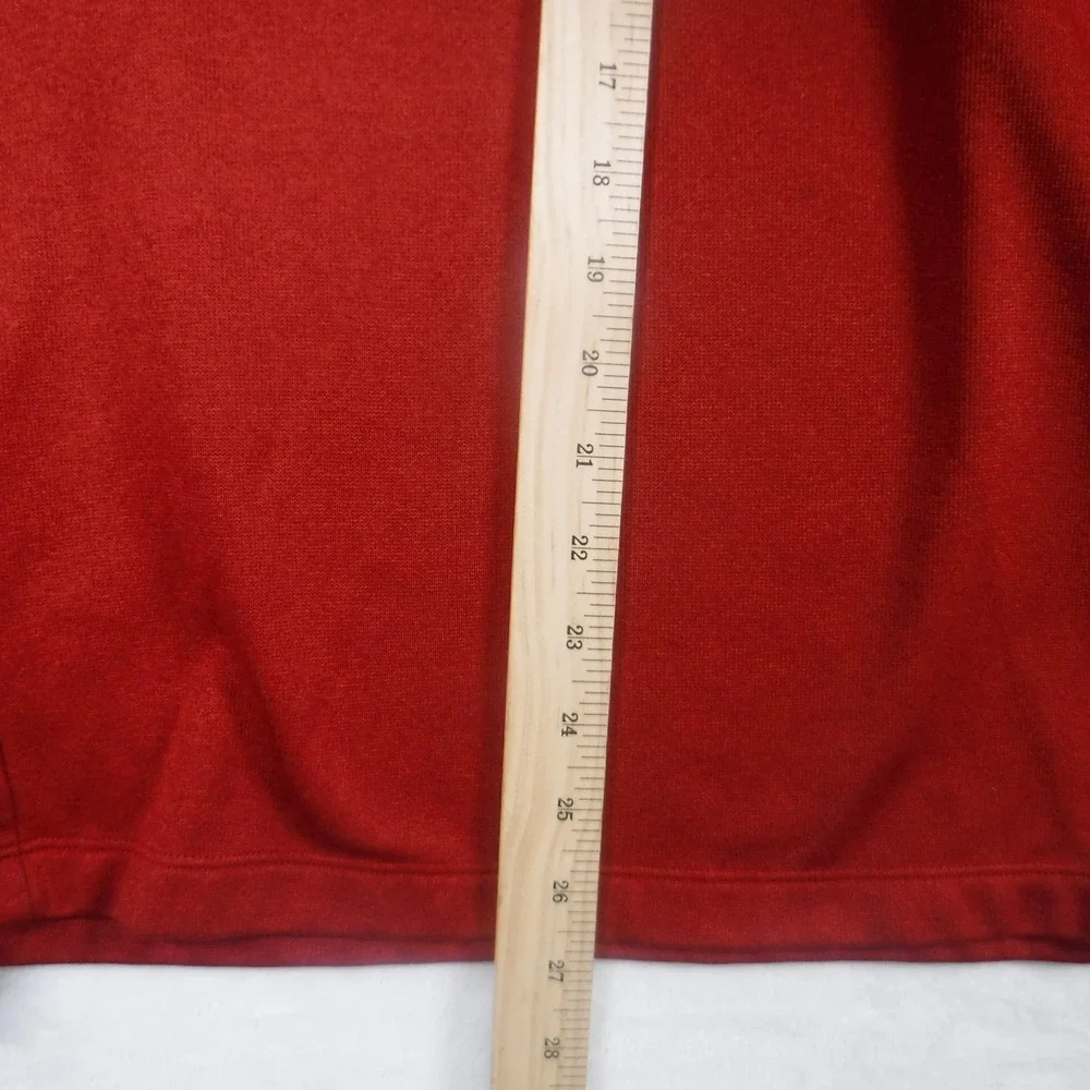 The North Face Mens Red Quarter Zip Pullover Fleece Jacket Size Large Hiking